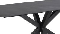 Esstisch HEAVEN Glas Keramik schwarz Sternfuß 200x100 cm