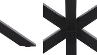 Esstisch HEAVEN Glas Keramik schwarz Sternfuß 200x100 cm