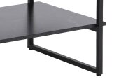 Couchtisch OKAYA Rauchglas und Marmor schwarz 110x60