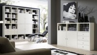 Regalwand TORO 10 System weiß Hochglanz lackiert