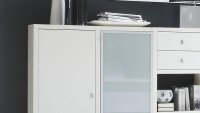 Sideboard TORO 79 System weiß matt lackiert Glas...