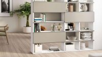 Raumteiler TORO 113 weiß Hochglanz beige matt lackiert