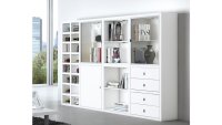 Regalwand TORO 74 System weiß Hochglanz lackiert