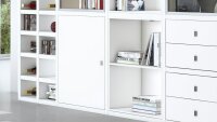 Regalwand TORO 74 System weiß Hochglanz lackiert