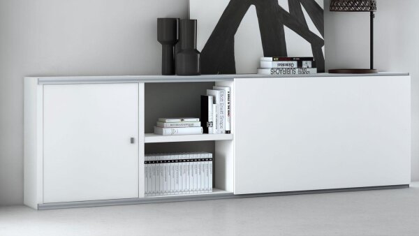 Lowboard TORO 77 System weiß Hochglanz lackiert