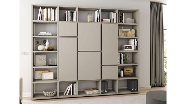 Regalwand TORO 85 System beige matt lackiert