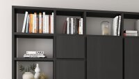 Regalwand TORO 85 System schwarzbraun Eiche