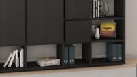 Regalwand TORO 85 System schwarzbraun Eiche