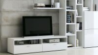 Wohnwand TORO 48 System weiß Hochglanz lackiert