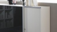 Sideboard TORO 6 System weiß matt lackiert und schwarz
