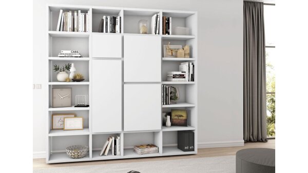 Regalwand Toro 88 System weiß matt lackiert