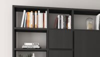 Regalwand Toro 88 System schwarzbraun Eiche