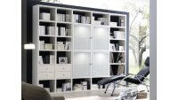 Wohnwand TORO 11 System weiß Hochglanz lackiert