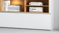 Sideboard TORO 115 System weiß matt lackiert Wildeiche