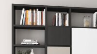 Regalwand TORO 90 System schwarzbraun Eiche
