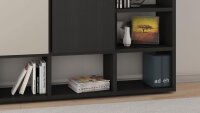 Regalwand TORO 90 System schwarzbraun Eiche