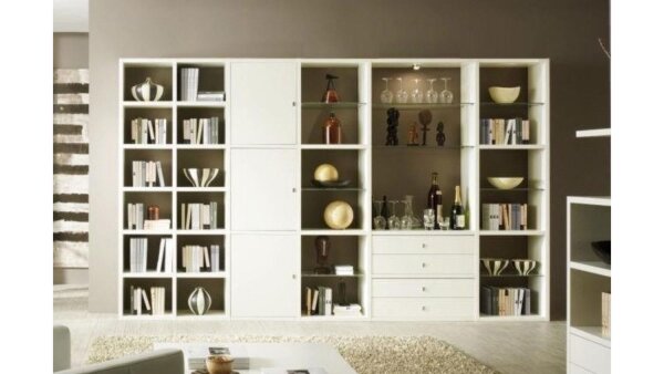 Regalwand TORO 32 System weiß Hochglanz lackiert
