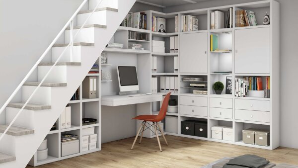 Büro-Regal TORO 111 System weiß matt lackiert