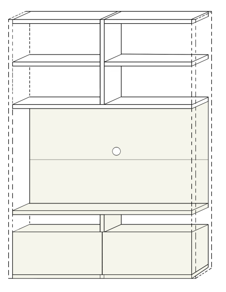 Toro TV-Modul Lack Beige-Lack Beige TO69-2-1010