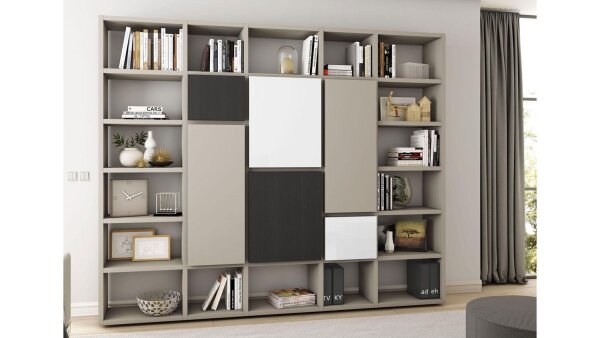 Regalwand TORO 87 System beige matt lackiert