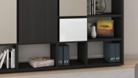 Regalwand TORO 87 System schwarzbraun Eiche