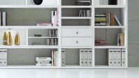 Regalwand TORO 57 System weiß matt lackiert