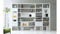 Regalwand TORO 57 System weiß Hochglanz lackiert