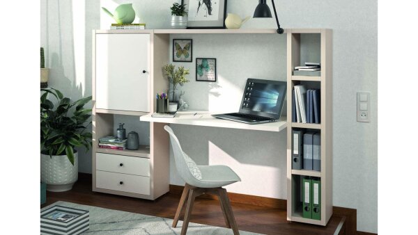 Büroregal TORO 2 System beige weiß matt lackiert