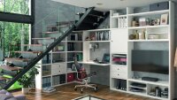 Büroregal TORO 75 System weiß matt lackiert