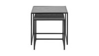 Satztisch 2er Set SEAFORD matt schwarz Beistelltisch