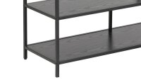 Bücherregal SEAFORD Sideboard Metall und Esche schwarz