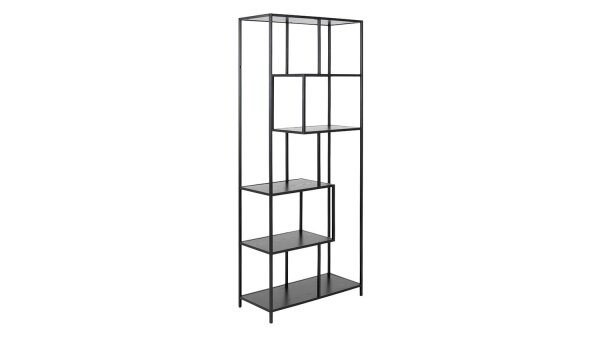 Bücherregal SEAFORD 6 Böden asymmetrisch Metall schwarz
