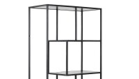 Bücherregal SEAFORD 6 Böden asymmetrisch Metall schwarz
