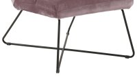 Sessel ALBA rose Samtstoff rosa Loungestuhl Metall