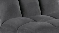 Sessel ALBA grau Samtstoff dunkelgrau Loungestuhl Metall