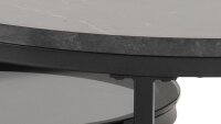 Satztisch SPIRO Metall Rauchglas Couchtisch Glastisch