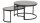 Satztisch SPIRO Metall Rauchglas Couchtisch Glastisch