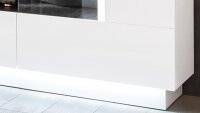 Mediawand Wohnwand SENSIS weiß Hochglanz 6-teilig Magic Glas