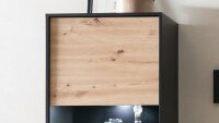 Wohnwand 2 ARTONA Artisan Eiche Melamin schwarz 4-teilig