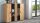 Highboard SOLEA Wohnzimmer Schrank schwarz Artisan Eiche LED