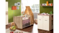 Babybett WINNIE Sonoma Eiche und weiß 70 x 140 cm