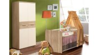 Babyzimmer WINNIE 4-teilig Sonoma Eiche und Dekor weiß