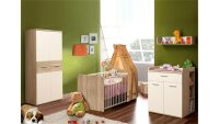 Babyzimmer WINNIE 7-teilig Sonoma Eiche und Dekor weiß
