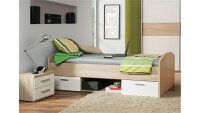 Jugendbett WINNIE Bett 90x200 cm in Sonoma Eiche und...