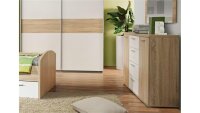 Sideboard WINNIE 2-türig 4 Schubkästen Sonoma...