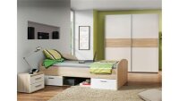 Jugendzimmer WINNIE 3-teilig Sonoma Eiche und weiß