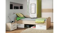 Jugendzimmer WINNIE 3-teilig Sonoma Eiche und weiß