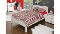 Bett SNOW Jugendzimmerbett Kinderzimmer weiß matt...