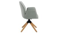 Sessel AURA grau Stoff Loungestuhl hellgrau Drehgestell