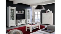 Barkommode KASHMIR Highboard Schrank in Pinie weiß